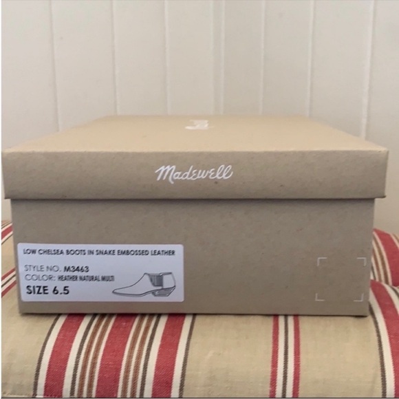 NIB Madewell Sonia Snakeskin Printed Chelsea Boots - Picture 11 of 13